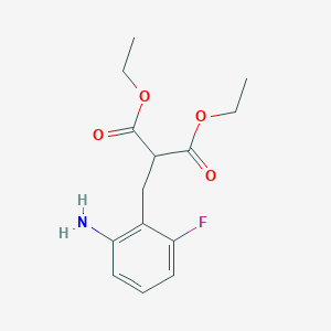 molecular formula C14H18FNO4 B8385940 Diethyl 2-(2-amino-6-fluorobenzyl)malonate 