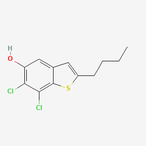 2-n-Butyl-6,7-dichloro-5-hydroxybenzo[b]thiophene