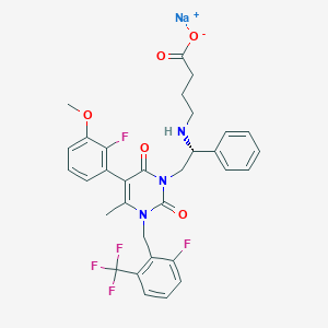 molecular formula C32H29F5N3O5.Na B008386 Elagolix sodium CAS No. 832720-36-2