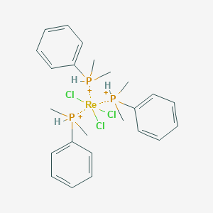 molecular formula C24H36Cl3P3Re+3 B083860 Dimethyl(phenyl)phosphanium;trichlororhenium CAS No. 14710-16-8