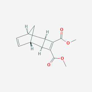 molecular formula C13H14O4 B083861 DIMETHYL EXO-TRICYCLO(4.2.1.0(2.5))NONA-3,7-DIENE-3,4-DICARBOXYLATE CAS No. 13155-83-4