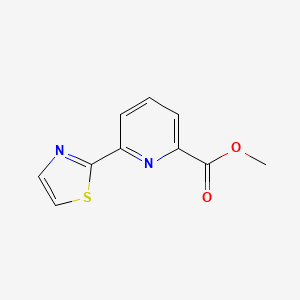 molecular formula C10H8N2O2S B8386196 Methyl 6-(thiazol-2-yl)picolinate 