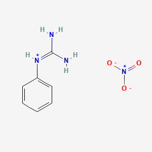 molecular formula C7H10N4O3 B8386226 N-phenylguanidinium nitrate 