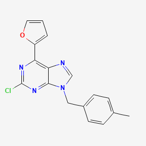 2-Chloro-6-(2-furyl)-9-(p-tolylmethyl)purine
