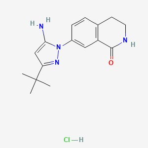 7-(5-amino-3-t-butyl-pyrazol-1-yl)-3,4-dihydro-2H-isoquinolin-1-one hydrochloride