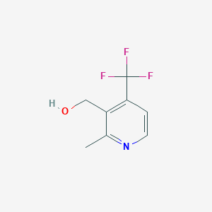 molecular formula C8H8F3NO B8386363 3-Pyridinemethanol, 2-methyl-4-(trifluoromethyl)- 