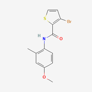 molecular formula C13H12BrNO2S B8386370 3-bromo-N-(4-methoxy-2-methylphenyl)thiophene-2-carboxamide 