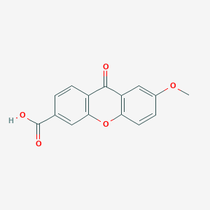 molecular formula C15H10O5 B8386392 7-Methoxy-9-oxo-9H-xanthene-3-carboxylic acid CAS No. 89216-62-6