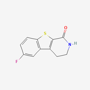 molecular formula C11H8FNOS B8386443 6-fluoro-3,4-dihydro-2H-benzo[4,5]thieno[2,3-c]pyridin-1-one 