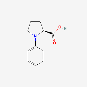 molecular formula C11H13NO2 B8386444 1-Phenylproline 