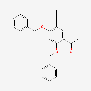 molecular formula C26H28O3 B8386451 1-(2,4-Bis-benzyloxy-5-tert-butyl-phenyl)-ethanone 