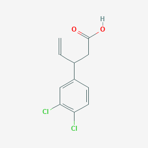 molecular formula C11H10Cl2O2 B8386503 3-(3,4-Di-chlorophenyl)-4-pentenoic acid 
