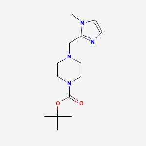 molecular formula C14H24N4O2 B8386509 tert-Butyl 4-((1-methyl-1H-imidazol-2-yl)methyl)piperazine-1-carboxylate 
