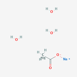 molecular formula C2H9NaO5 B8386519 Sodium acetate trihydrate-2-13C 