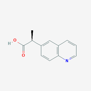 molecular formula C12H11NO2 B8386535 (S)-2-(quinolin-6-yl)propanoic acid 