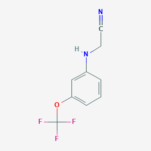 molecular formula C9H7F3N2O B8386561 (3-Trifluoromethoxy-phenylamino)-acetonitrile 
