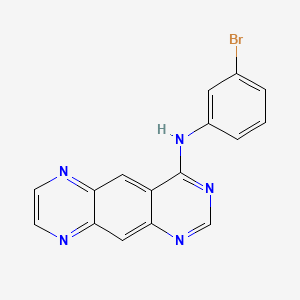 molecular formula C16H10BrN5 B8386566 N-(3-bromophenyl)pyrazino[2,3-g]quinazolin-4-amine 