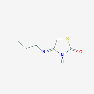 molecular formula C6H10N2OS B8386586 4-(propylamino)-1,3-thiazol-2(5H)-one 