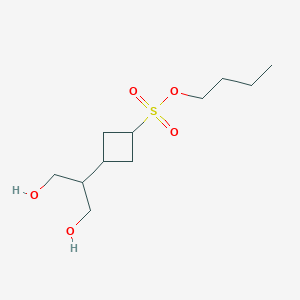 molecular formula C11H22O5S B8386591 Butyl 3-(1,3-dihydroxypropan-2-yl)cyclobutane-1-sulfonate 