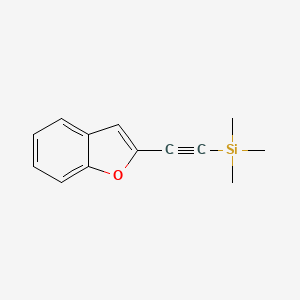 molecular formula C13H14OSi B8386607 2-(Trimethylsilylethynyl)benzofuran 