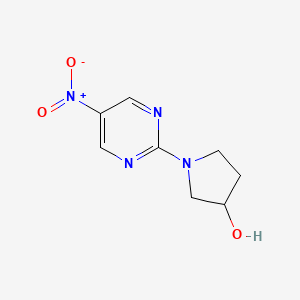 molecular formula C8H10N4O3 B8386749 N-(5-nitro-pyrimidin-2-yl)-pyrrolidin-3-ol 