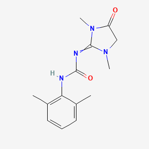 molecular formula C14H18N4O2 B8386824 N-(1,3-Dimethyl-4-oxoimidazolidin-2-ylidene)-N'-(2,6-dimethylphenyl)urea CAS No. 58030-76-5