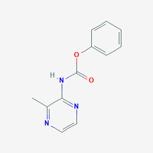 molecular formula C12H11N3O2 B8386857 Phenyl 3-methylpyrazin-2-ylcarbamate 
