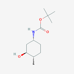 molecular formula C12H23NO3 B8386901 tert-Butyl ((1R,3S,4S)-3-hydroxy-4-methylcyclohexyl)carbamate 