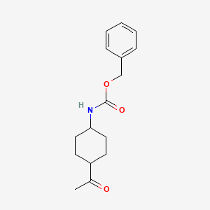 molecular formula C16H21NO3 B8386955 benzyl N-[(1r,4r)-4-acetylcyclohexyl]carbamate 