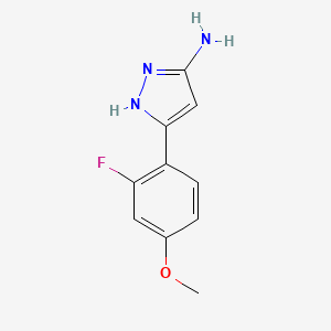 5-(2-fluoro-4-methoxyphenyl)-1H-pyrazol-3-amine