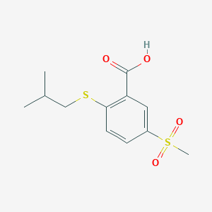 2-Isobutylsulfanyl-5-methanesulfonyl-benzoic acid