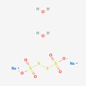 molecular formula H4NaO7S4 B083873 Tetrathionic acid, disodium salt, dihydrate CAS No. 13721-29-4