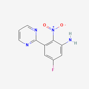 5-Fluoro-2-nitro-3-pyrimidin-2-yl-phenylamine