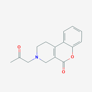 molecular formula C15H15NO3 B8387311 3-(2-oxopropyl)-1,2,3,4-tetrahydro-5H-chromeno[3,4-c]pyridin-5-one 