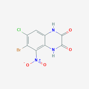 6-Bromo-7-chloro-5-nitro-1,4-dihydro-2,3-quinoxalinedione