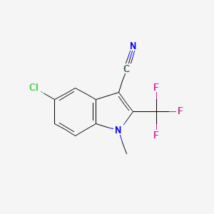 5-Chloro-3-cyano-1-methyl-2-(trifluoromethyl)indole