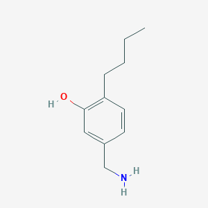 molecular formula C11H17NO B8387686 5-Aminomethyl-2-butyl-phenol 