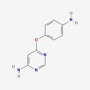 molecular formula C10H10N4O B8387703 6-(4-Aminophenoxy)pyrimidin-4-ylamine 