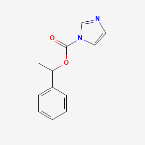 molecular formula C12H12N2O2 B8387718 Imidazole-1-carboxylic acid 1-phenyl-ethyl ester 