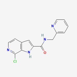 7-Chloro-N-(2-pyridinylmethyl)-1H-pyrrolo[2,3-c]pyridine-2-carboxamide