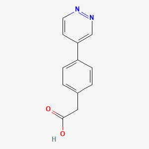 molecular formula C12H10N2O2 B8387742 2-(4-(Pyridazin-4-yl)phenyl)acetic acid 
