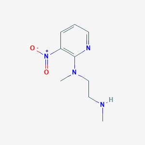 molecular formula C9H14N4O2 B8387796 N,N'-Dimethyl-N-(3-nitro-2-pyridinyl)ethylenediamine 