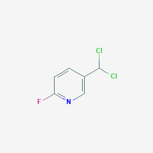 molecular formula C6H4Cl2FN B8387855 5-(Dichloromethyl)-2-fluoropyridine 
