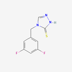 molecular formula C9H7F2N3S B8387911 4,5-Dihydro-4-(3,5-difluorobenzyl)-1H-1,2,4-triazole-5-thione 