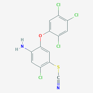 molecular formula C13H6Cl4N2OS B083881 4-Amino-2-chloro-5-(2,4,5-trichlorophenoxy)phenyl thiocyanate CAS No. 13997-29-0