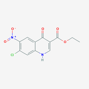 B8388401 7-Chloro-6-nitro-4-oxo-1,4-dihydroquinoline-3-carboxylic acid ethyl ester CAS No. 131775-97-8