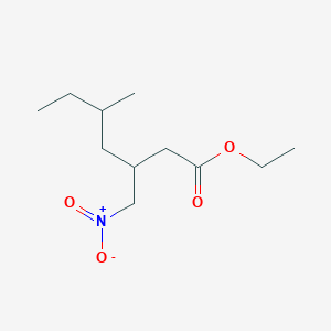 molecular formula C11H21NO4 B8388405 Ethyl 5-methyl-3-nitromethylheptanoate 