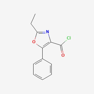 molecular formula C12H10ClNO2 B8388426 2-Ethyl-5-phenyl-oxazole-4-carbonyl chloride 