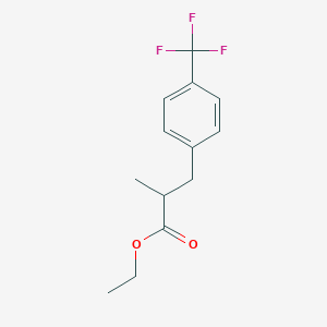 molecular formula C13H15F3O2 B8388591 Ethyl 2-methyl-3-[4-(trifluoromethyl)phenyl]propanoate CAS No. 1607004-50-1