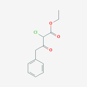 molecular formula C12H13ClO3 B8388592 Ethyl 2-chloro-3-oxo-4-phenylbutyrate 